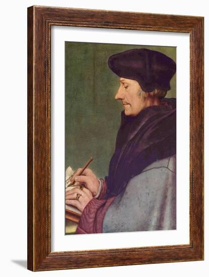 Erasmus of Rotterdam-Hans Holbein the Younger-Framed Art Print