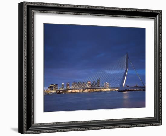 Erasmus Suspension Bridge, Rotterdam, Holland-Michele Falzone-Framed Photographic Print