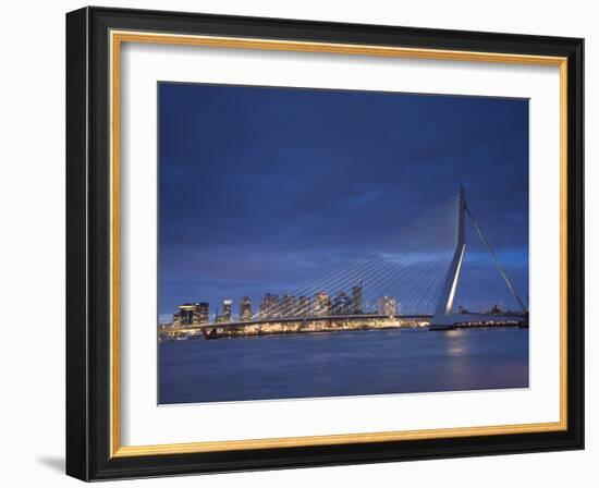 Erasmus Suspension Bridge, Rotterdam, Holland-Michele Falzone-Framed Photographic Print