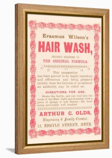 Erasmus Wilson's Hair Wash-null-Framed Stretched Canvas