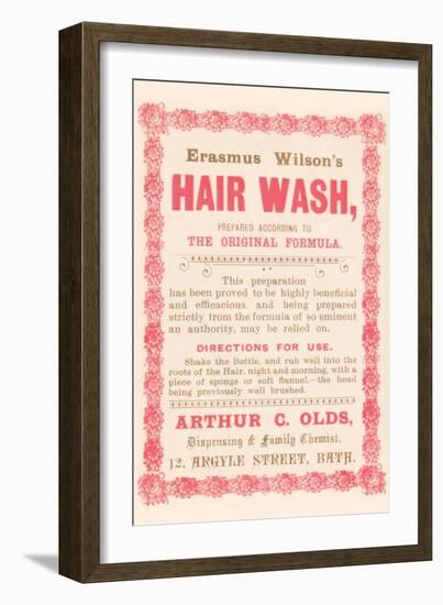 Erasmus Wilson's Hair Wash-null-Framed Art Print