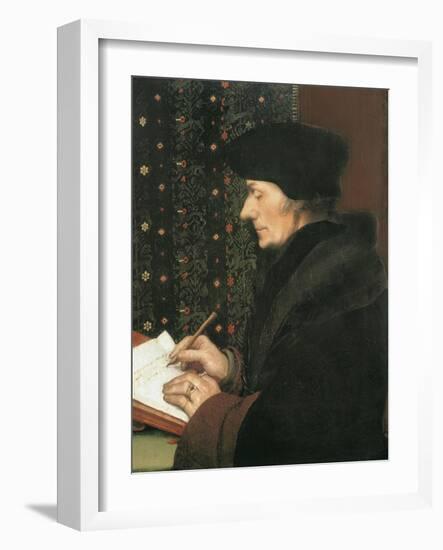 Erasmus-Hans Holbein the Younger-Framed Art Print