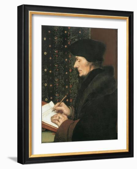 Erasmus-Hans Holbein the Younger-Framed Art Print