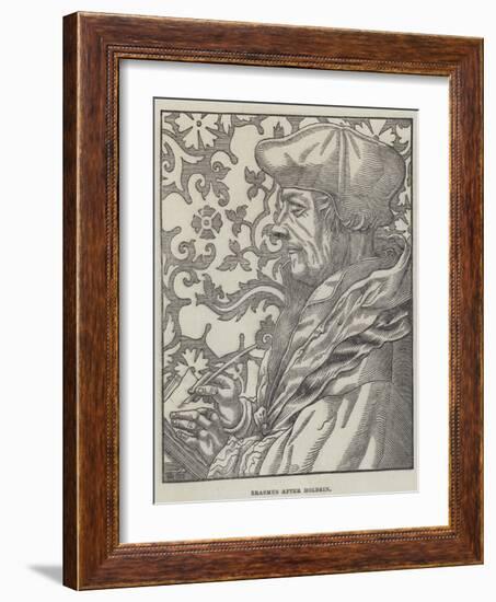 Erasmus-Hans Holbein the Younger-Framed Giclee Print