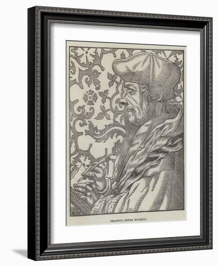 Erasmus-Hans Holbein the Younger-Framed Giclee Print