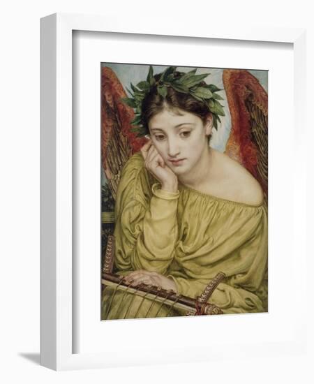 Erato, Muse of Poetry, 1870 (W/C on Paper)-Edward John Poynter-Framed Premium Giclee Print