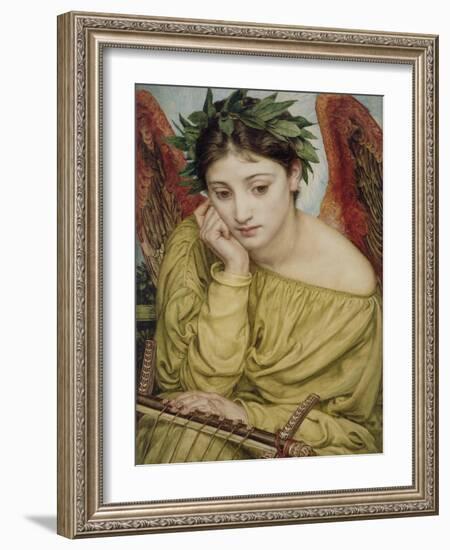 Erato, Muse of Poetry, 1870 (W/C on Paper)-Edward John Poynter-Framed Giclee Print