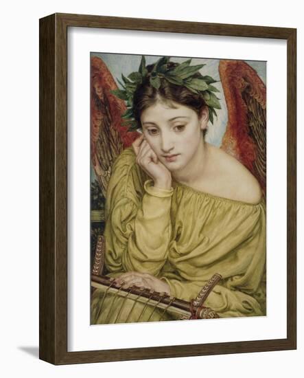 Erato, Muse of Poetry, 1870 (W/C on Paper)-Edward John Poynter-Framed Giclee Print