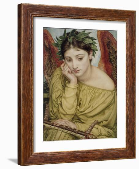 Erato, Muse of Poetry, 1870 (W/C on Paper)-Edward John Poynter-Framed Giclee Print