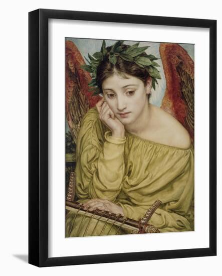 Erato, Muse of Poetry, 1870 (W/C on Paper)-Edward John Poynter-Framed Giclee Print