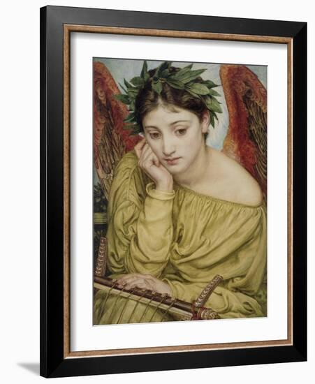 Erato, Muse of Poetry, 1870 (W/C on Paper)-Edward John Poynter-Framed Giclee Print