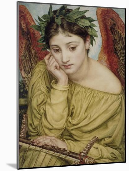 Erato, Muse of Poetry, 1870 (W/C on Paper)-Edward John Poynter-Mounted Giclee Print