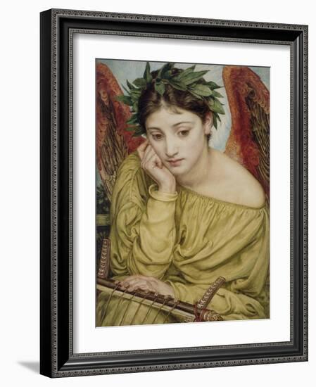 Erato, Muse of Poetry, 1870 (W/C on Paper)-Edward John Poynter-Framed Giclee Print