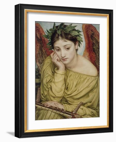 Erato, Muse of Poetry, 1870 (W/C on Paper)-Edward John Poynter-Framed Giclee Print