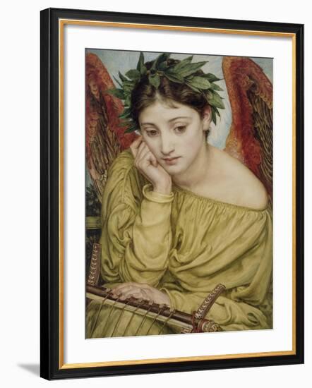 Erato, Muse of Poetry, 1870 (W/C on Paper)-Edward John Poynter-Framed Giclee Print