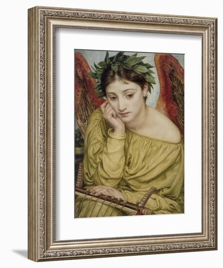 Erato, Muse of Poetry, 1870 (W/C on Paper)-Edward John Poynter-Framed Giclee Print