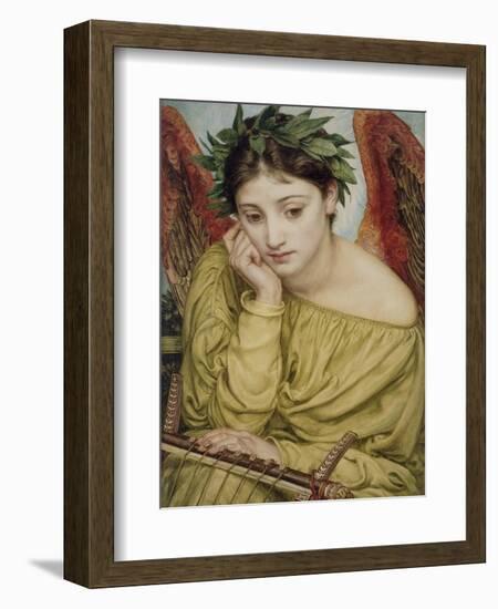 Erato, Muse of Poetry, 1870 (W/C on Paper)-Edward John Poynter-Framed Giclee Print