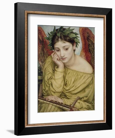 Erato, Muse of Poetry, 1870 (W/C on Paper)-Edward John Poynter-Framed Giclee Print