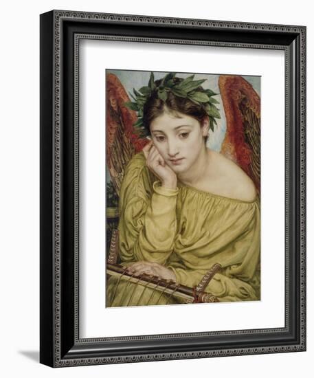 Erato, Muse of Poetry, 1870 (W/C on Paper)-Edward John Poynter-Framed Giclee Print