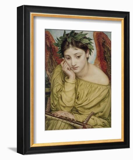 Erato, Muse of Poetry, 1870 (W/C on Paper)-Edward John Poynter-Framed Giclee Print