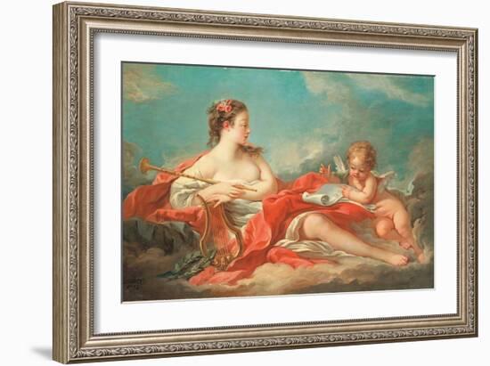 Erato, the Muse of Love Poetry-Francois Boucher-Framed Giclee Print