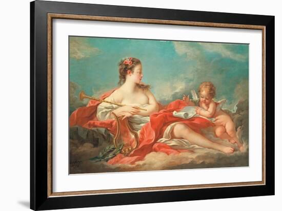 Erato, the Muse of Love Poetry-Francois Boucher-Framed Giclee Print