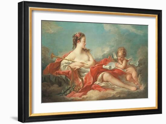 Erato, the Muse of Love Poetry-Francois Boucher-Framed Giclee Print