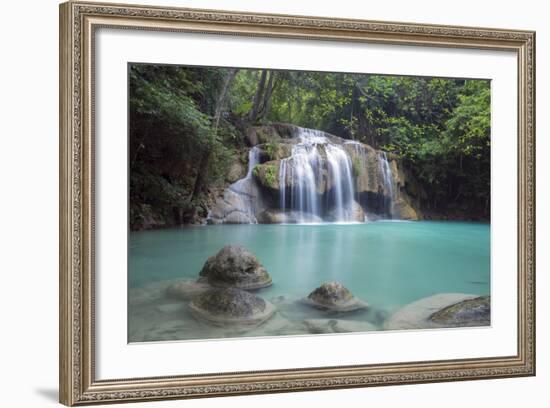 Erawan Falls, Kanchanaburi, Thailand, Southeast Asia, Asia-Alex Robinson-Framed Photographic Print