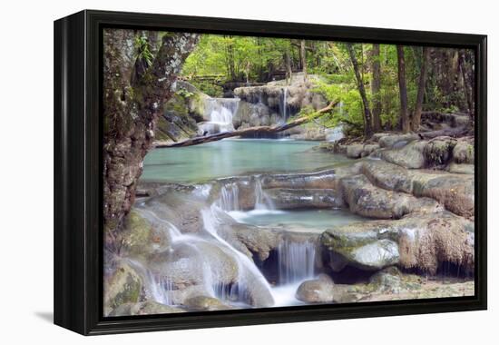 Erawan Falls, Kanchanaburi, Thailand, Southeast Asia, Asia-Alex Robinson-Framed Premier Image Canvas