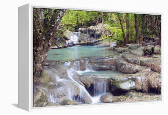 Erawan Falls, Kanchanaburi, Thailand, Southeast Asia, Asia-Alex Robinson-Framed Premier Image Canvas