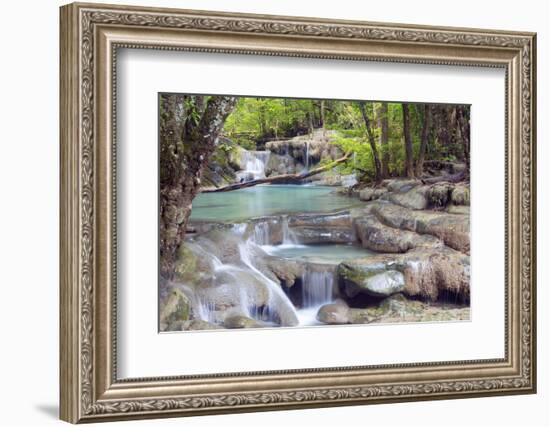 Erawan Falls, Kanchanaburi, Thailand, Southeast Asia, Asia-Alex Robinson-Framed Photographic Print