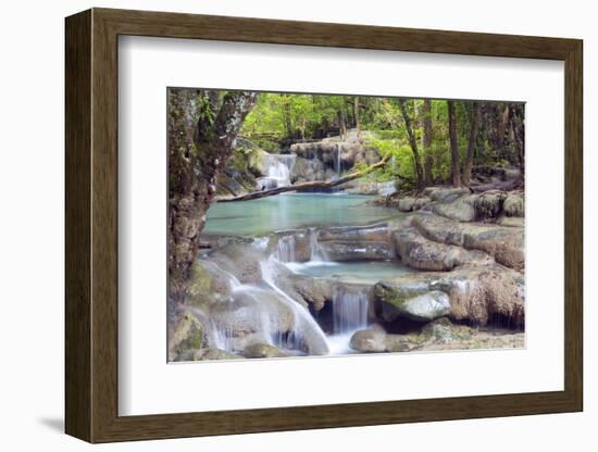 Erawan Falls, Kanchanaburi, Thailand, Southeast Asia, Asia-Alex Robinson-Framed Photographic Print