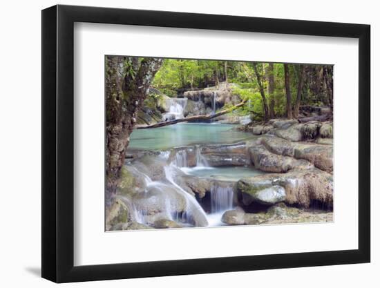 Erawan Falls, Kanchanaburi, Thailand, Southeast Asia, Asia-Alex Robinson-Framed Photographic Print