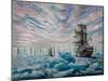 Erebus and Terror Discover Antarctic Ice Shelf, 2020, (Oil on Canvas)-Vincent Alexander Booth-Mounted Giclee Print