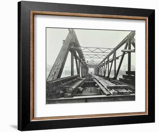 Erection of Emergency Thames Bridge, London, 1942-null-Framed Photographic Print