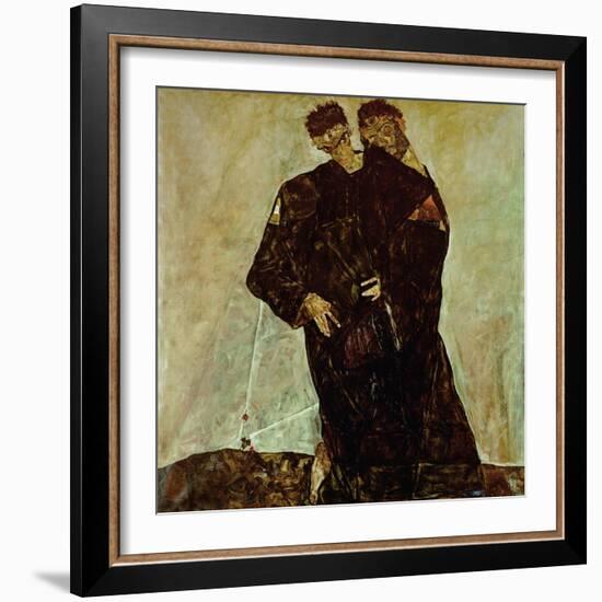 "Eremiten" (Hermits) Egon Schiele and Gustav Klimt-Egon Schiele-Framed Giclee Print