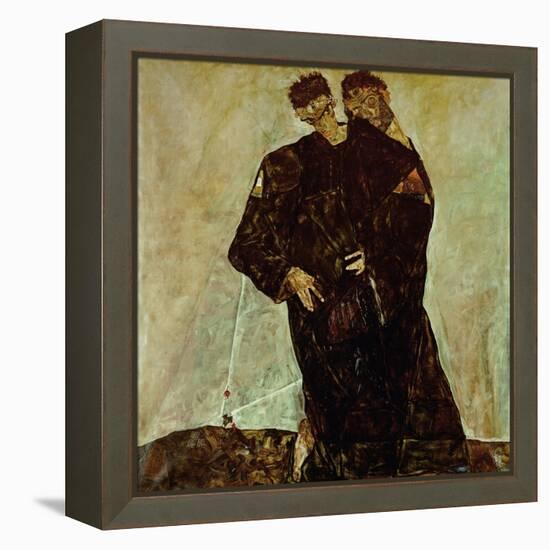 "Eremiten" (Hermits) Egon Schiele and Gustav Klimt-Egon Schiele-Framed Premier Image Canvas