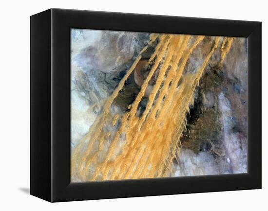 Erg Iguidi Desert, Satellite Image-PLANETOBSERVER-Framed Premier Image Canvas