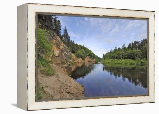 Ergelu (Erglu) Cliffs, River Gauja, Near Cesis, Gauja National Park, Latvia, Baltic States-Gary Cook-Framed Premier Image Canvas