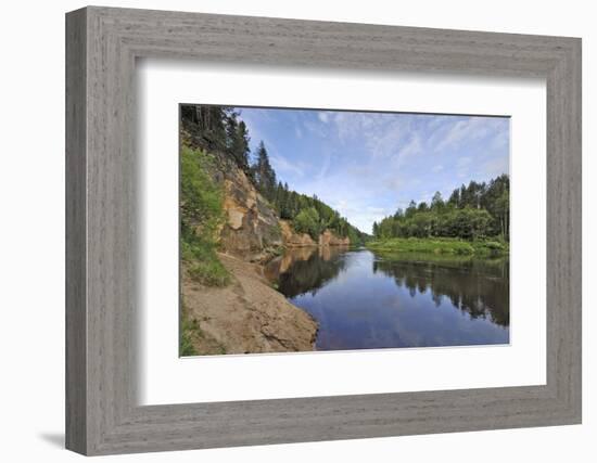 Ergelu (Erglu) Cliffs, River Gauja, Near Cesis, Gauja National Park, Latvia, Baltic States-Gary Cook-Framed Photographic Print