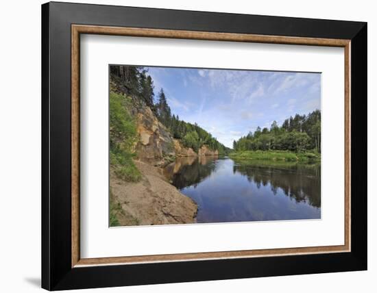 Ergelu (Erglu) Cliffs, River Gauja, Near Cesis, Gauja National Park, Latvia, Baltic States-Gary Cook-Framed Photographic Print