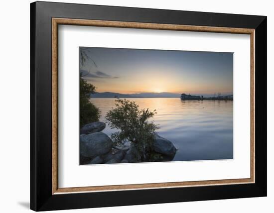 Erhai Lake at sunrise, Dali, Yunnan, China, Asia-Ian Trower-Framed Photographic Print