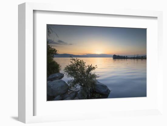 Erhai Lake at sunrise, Dali, Yunnan, China, Asia-Ian Trower-Framed Photographic Print