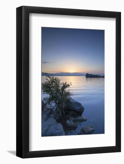 Erhai Lake at sunrise, Dali, Yunnan, China, Asia-Ian Trower-Framed Photographic Print