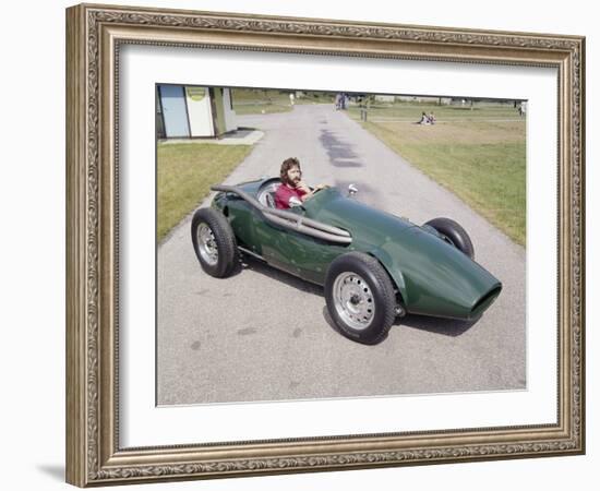 Eric Clapton in a 1955 Connaught, (C1970S)-null-Framed Photographic Print