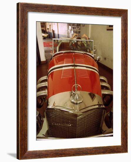 Eric Clapton in a Los Angeles Showroom Considering to Buy a Four Seater Excalibur. 1969-John Olson-Framed Premium Photographic Print