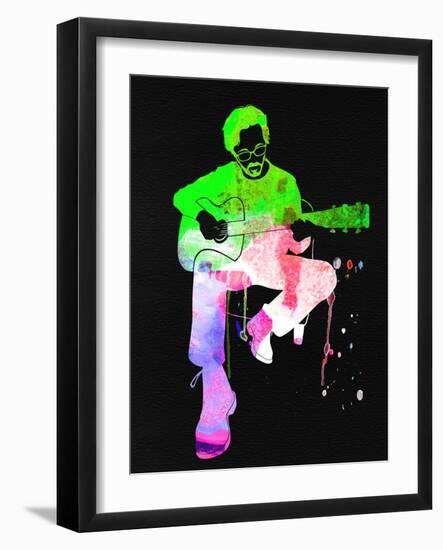 Eric Clapton Stone Watercolor-Lana Feldman-Framed Art Print