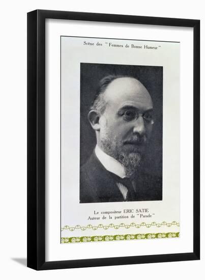 Eric Satie (1866-1925), French Composer, Portrait Photograph (B/W Photo)-French Photographer-Framed Giclee Print