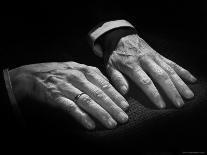 Hands of Sara Carter of the Legendary Carter Family Musicians, Fingering an Autoharp-Eric Schaal-Premier Image Canvas