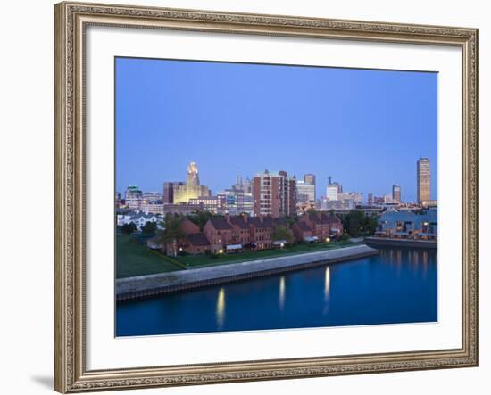 Erie Basin Marina and City Skyline, Buffalo, New York State, USA-Richard Cummins-Framed Photographic Print